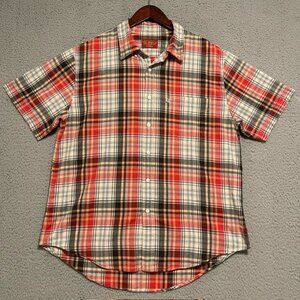 Polo Jean Co Ralph Lauren Mens XL Button Down Shirt RL Flag Plaid Preppy Classic